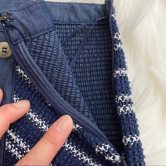 Parker Womens Jordan Striped Smocked Mini Skirt 10 - Picture 10 of 10